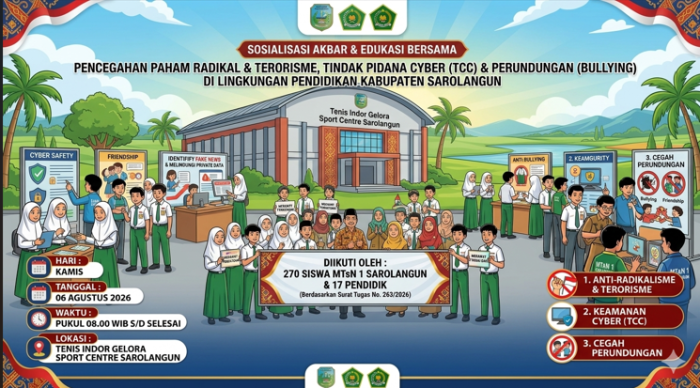 MTsN 1 Sarolangun Kirim Ratusan Siswa Ikuti Sosialisasi Anti Radikalisme MTsN 1 Sarolangun Kirim Ratusan Siswa Ikuti Sosialisasi Anti Radikalisme